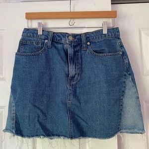 Madewell Distressed Denim Mini Skirt